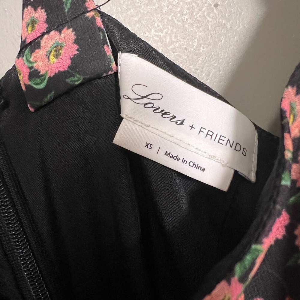 Lovers + Friends Floral Chiara Midi Dress Size XS | Asymmetric Hem - Picture 2 of 12